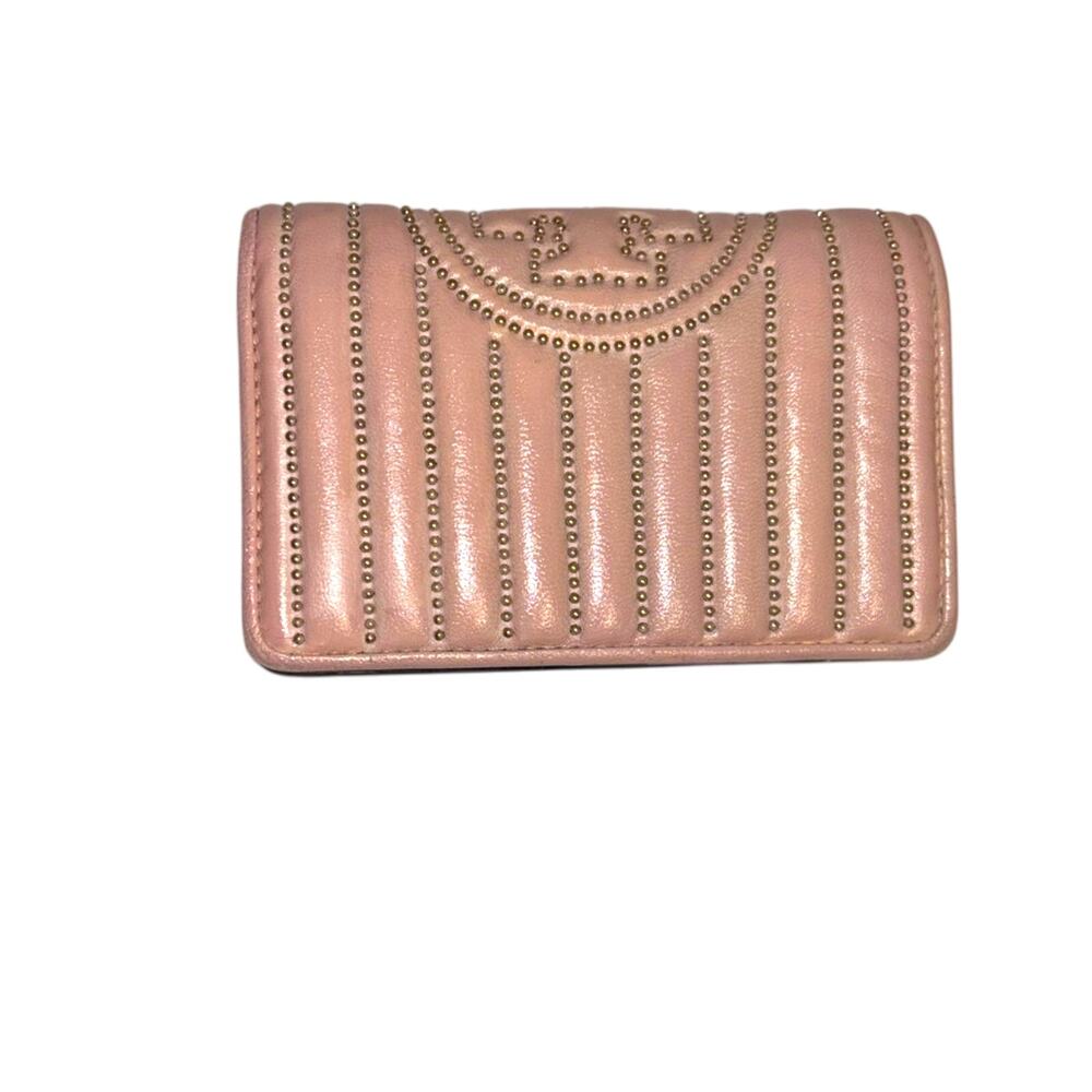 Tory Burch Bifold Punk Leather Wallet